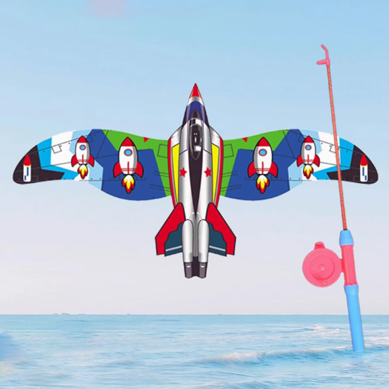 Nouveau modle 2026 Cerf-volant cratif pour enfants en forme de canne pche lastique Indispensable pour le jardin et les voyages