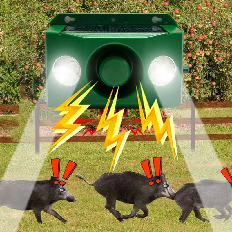 Alarme sonore repulsive nergie solaire pour animaux avec lumires clignotantes brillantes
