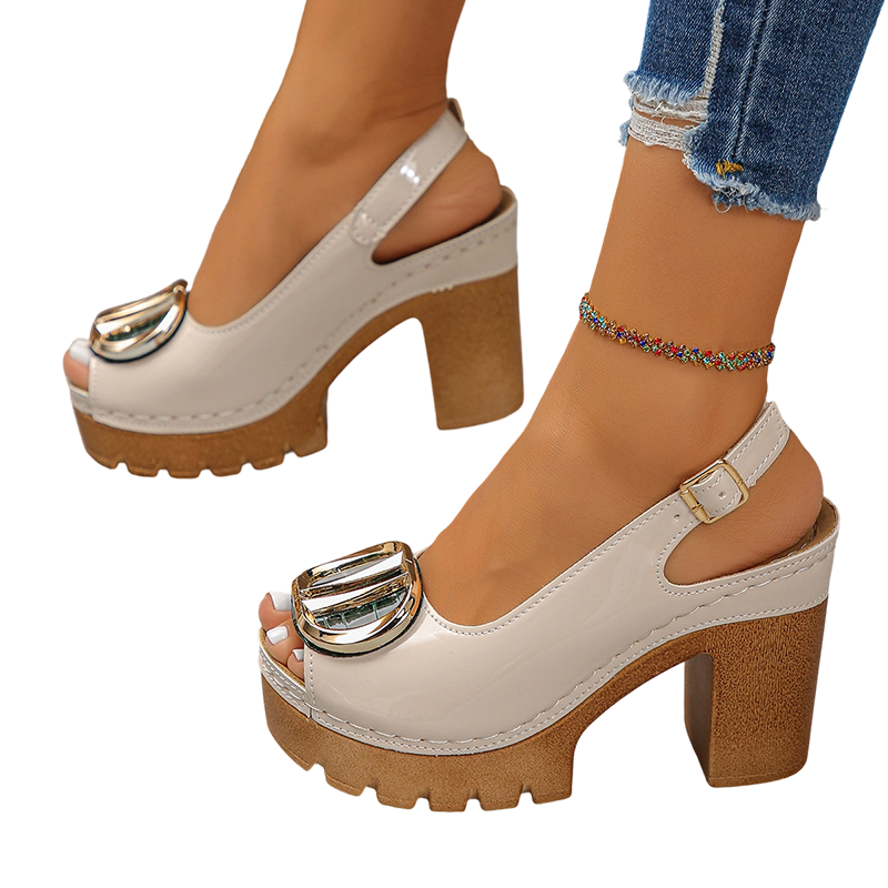 DE RDUCTION Sandales lgantes bout ouvert et talon boucles Raffines, confortables et parfaites pour toutes les occasions