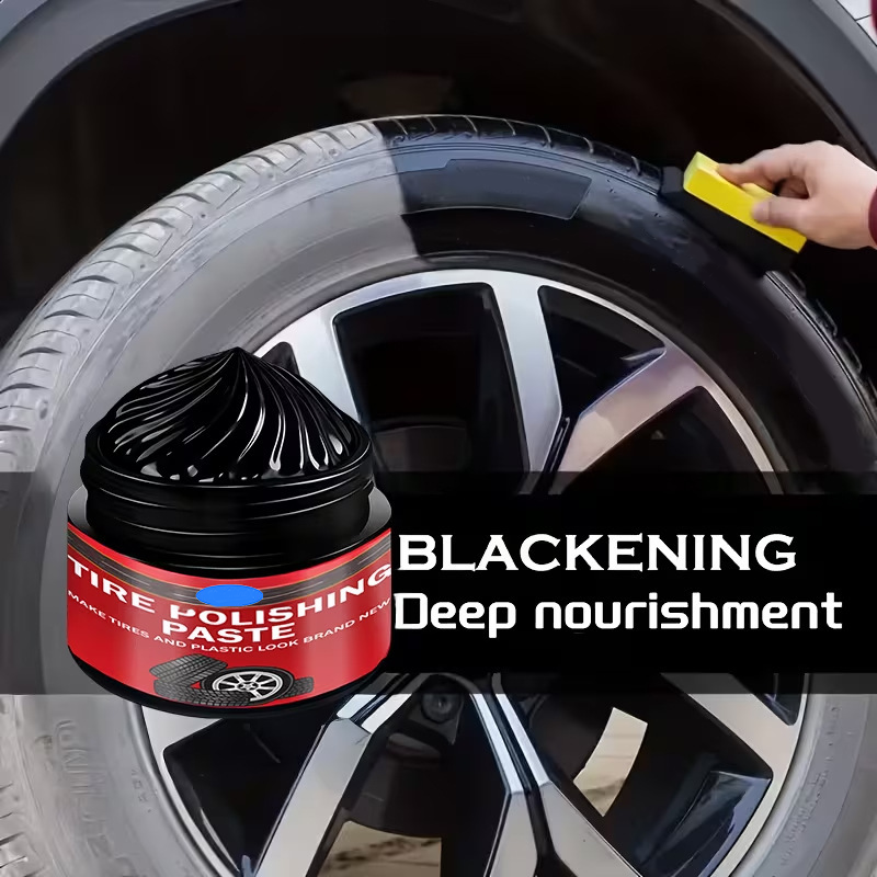 SUR LA P?TE NOIR PNEUS Noircit Instantanment, Protection Durable Contre les UV & Facile Appliquer