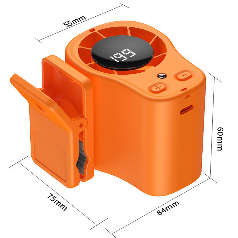 Ventilateur Personnel USB Mains Libres Fixation Grille Aration Voiture ou Bureau, cran LED, Silencieux (<36dB), Batterie 2000/4000mAh, 3 Couleurs