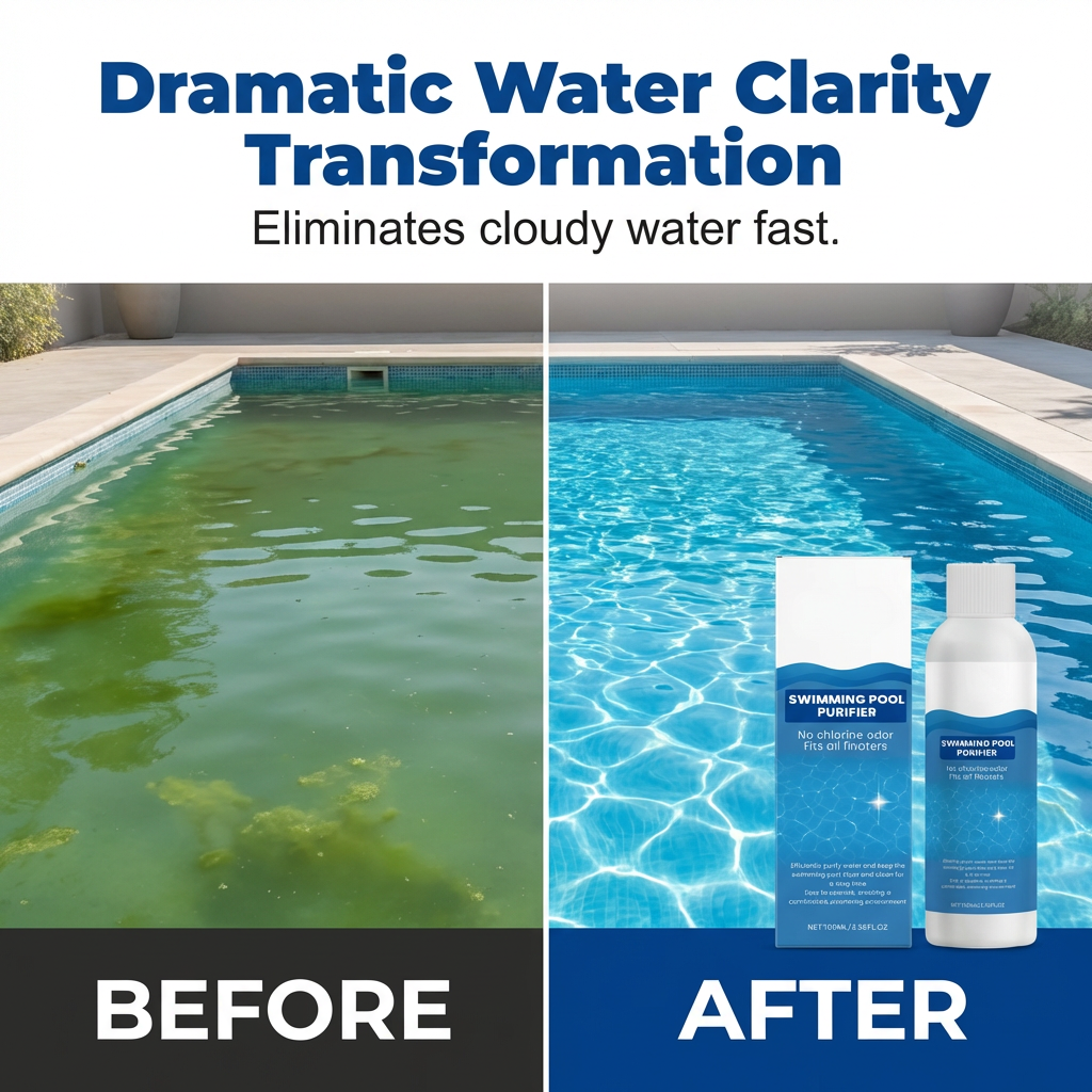 Liquide purifiant pour piscine une eau d'une clart cristalline, sans effort Finis les eaux vertes et les produits agressifs retrouvez une baignade saine et naturelle chaque instant.