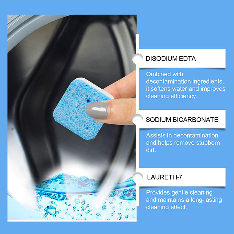 DE RDUCTION Pastilles nettoyantes puissantes pour lave-linge - Lot de 12
