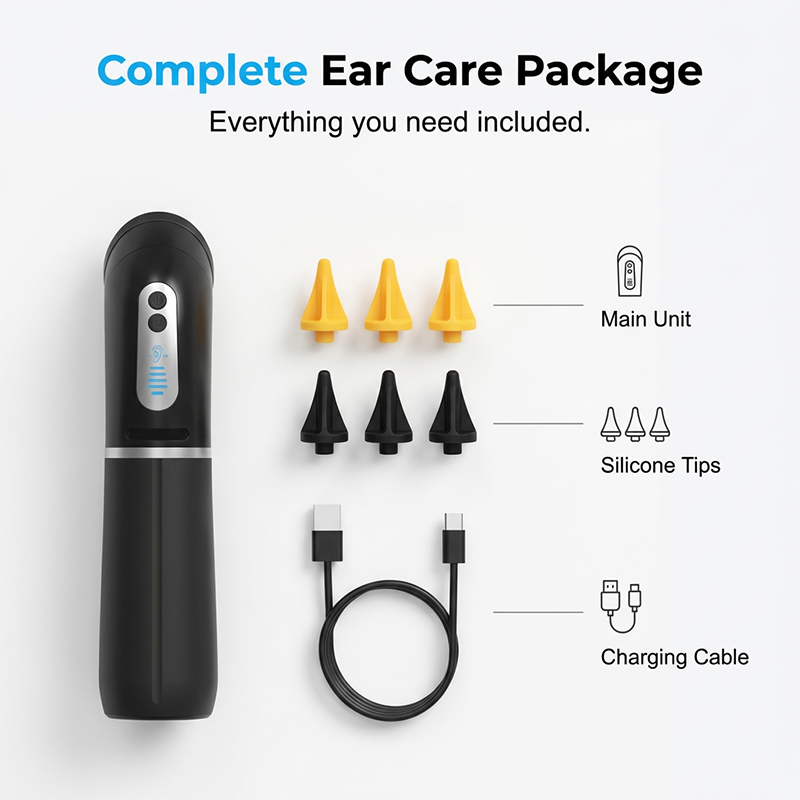 Kit de nettoyage des oreilles lectrique, doux et s?r