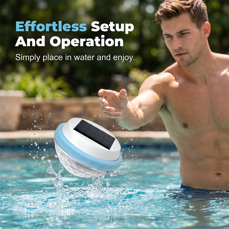 Lampe LED solaire flottante pour piscine
