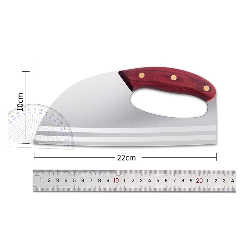 Couteau de cuisine ergonomique Con?u pour une prise en main vers l'avant, il permet de couper facilement les lgumes et la viande. Un cadeau bien pens pour les cuisiniers amateurs.