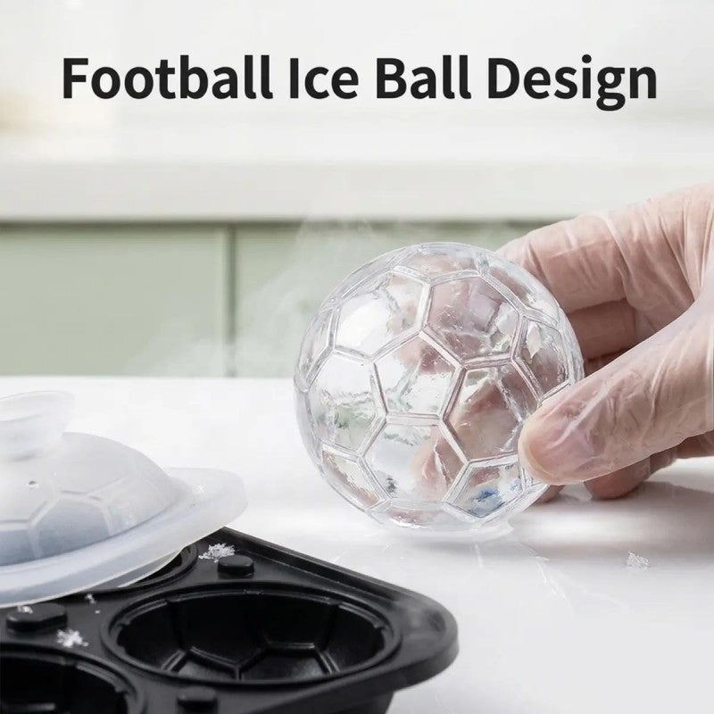 DE RDUCTION Moule Gla?ons Football Silicone Boules 5,5cm, Fusion Lente, Design Anti-Fuite, 4 Couleurs, Parfait pour Soires Match & Cocktails