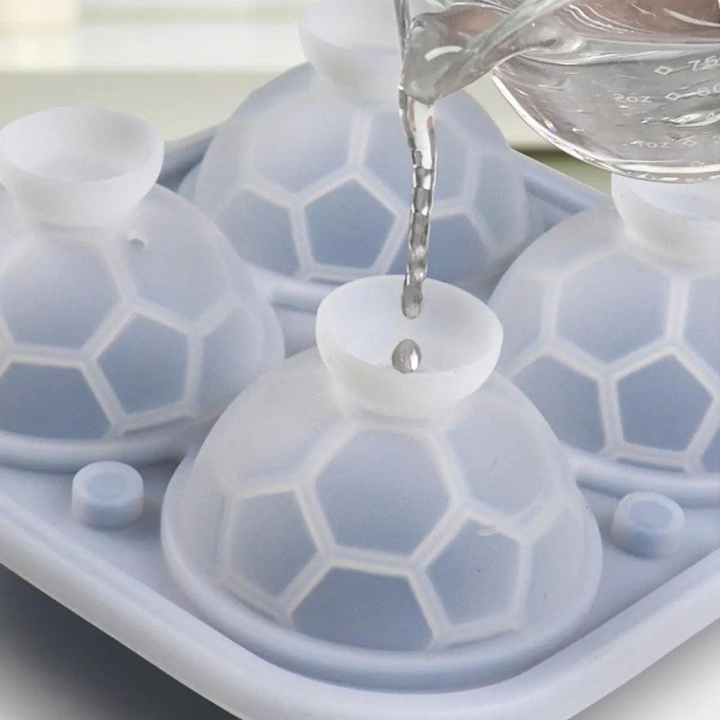 DE RDUCTION Moule Gla?ons Football Silicone Boules 5,5cm, Fusion Lente, Design Anti-Fuite, 4 Couleurs, Parfait pour Soires Match & Cocktails