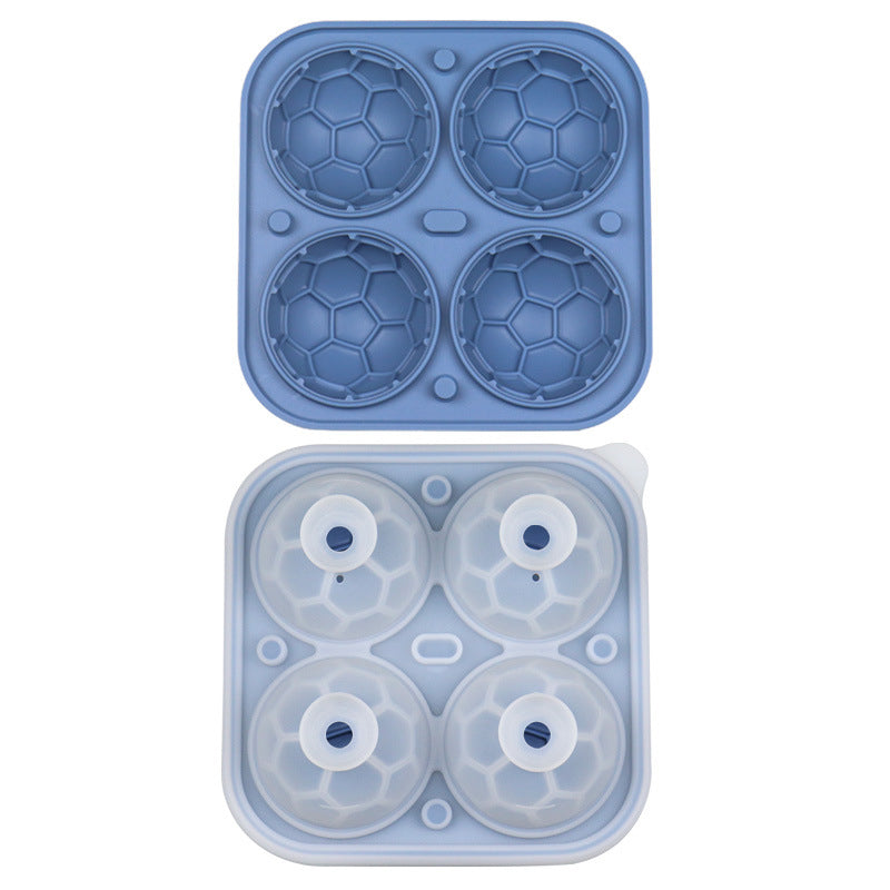 DE RDUCTION Moule Gla?ons Football Silicone Boules 5,5cm, Fusion Lente, Design Anti-Fuite, 4 Couleurs, Parfait pour Soires Match & Cocktails