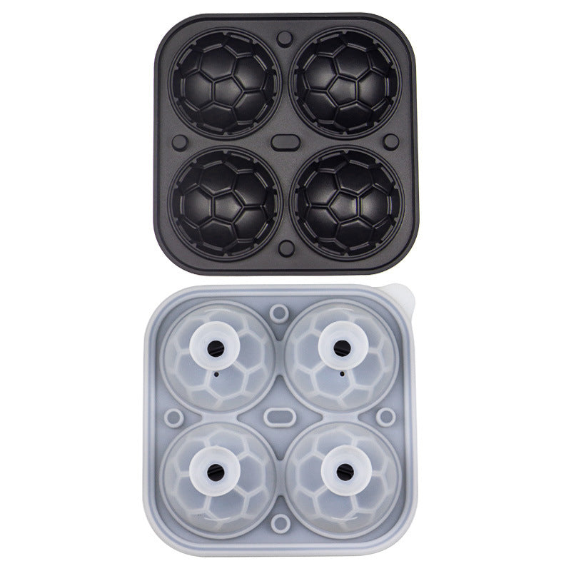 DE RDUCTION Moule Gla?ons Football Silicone Boules 5,5cm, Fusion Lente, Design Anti-Fuite, 4 Couleurs, Parfait pour Soires Match & Cocktails