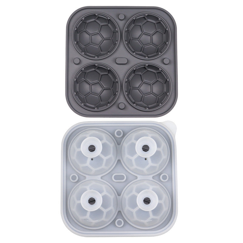 DE RDUCTION Moule Gla?ons Football Silicone Boules 5,5cm, Fusion Lente, Design Anti-Fuite, 4 Couleurs, Parfait pour Soires Match & Cocktails