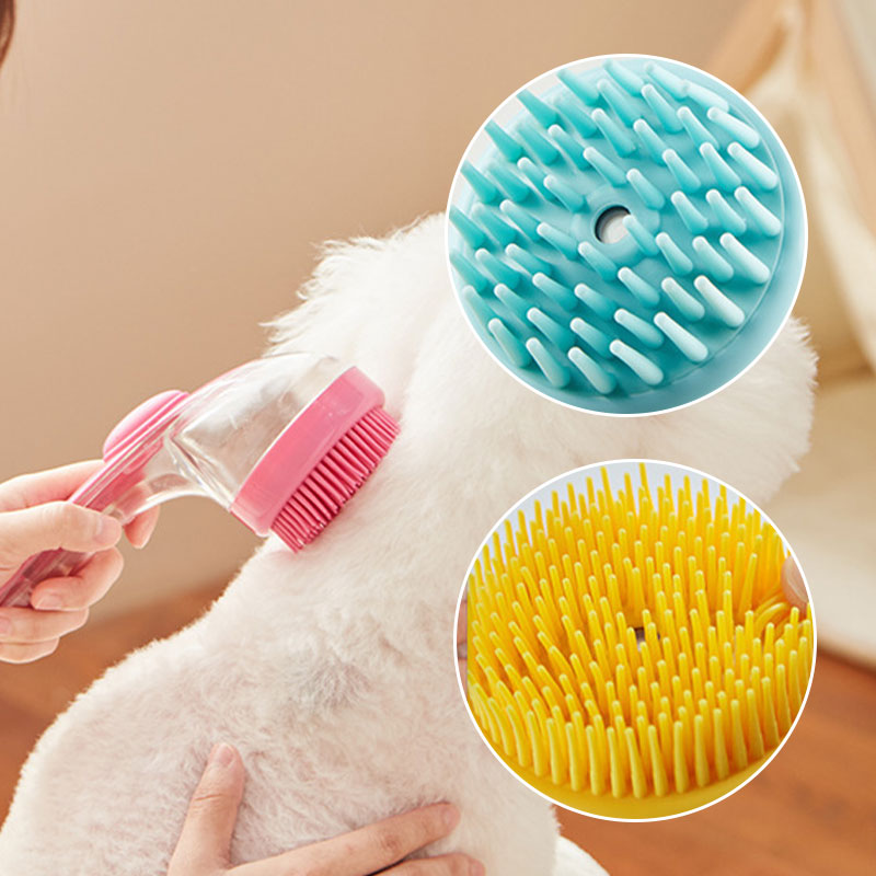 REDUZIERT Haustier-Badebürste mit langem Griff und Shampoo-Spender