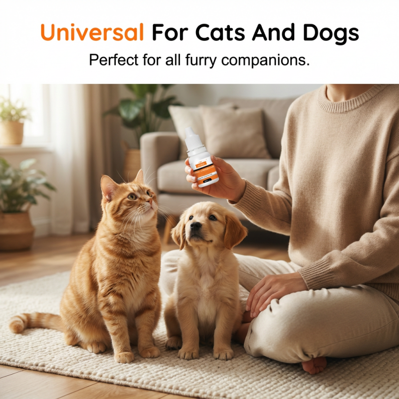 Gouttes ophtalmiques nettoyantes douces pour animaux de compagnie