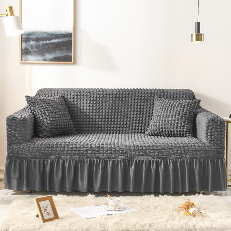 Housse de canap lastique volants et texture bulles