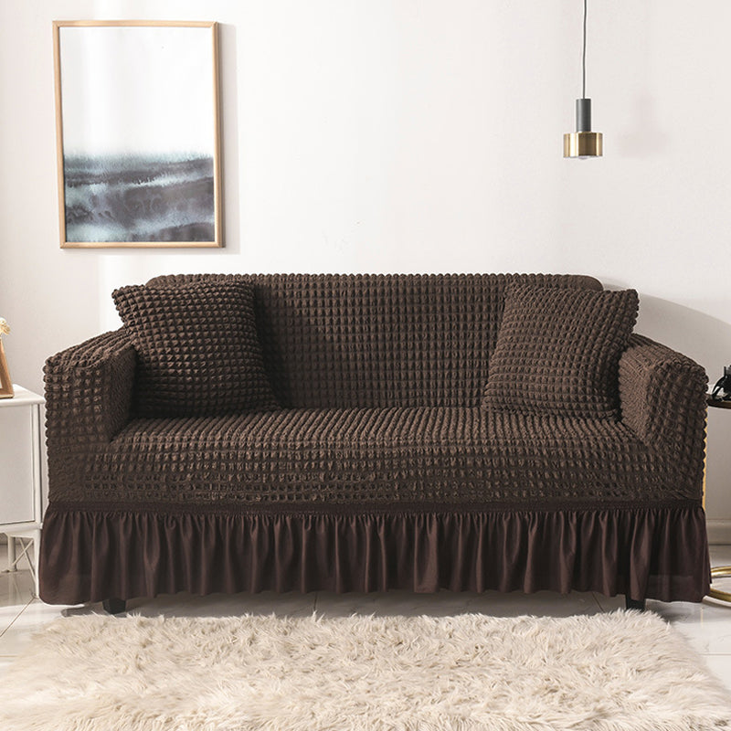 Housse de canap lastique volants et texture bulles