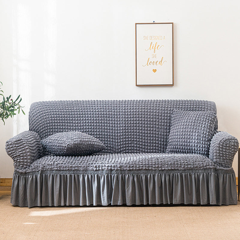 Housse de canap lastique volants et texture bulles