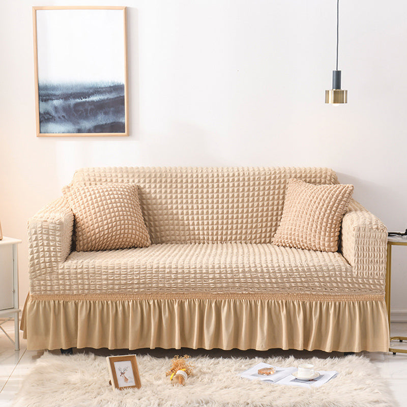 Housse de canap lastique volants et texture bulles