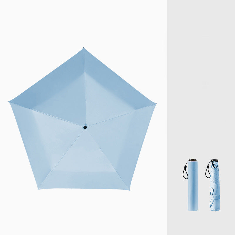 An ultra-light (103g), portable, all-season protective umbrella—UV-resistant, durable, and suitable for both sun and rain—your pocket-sized personal "bodyguard."