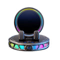Support Voiture Tlphone RGB avec Recharge Sans Fil 15W Fixation Auto, Rotation Libre, 3 Couleurs, Scuris & Pratique