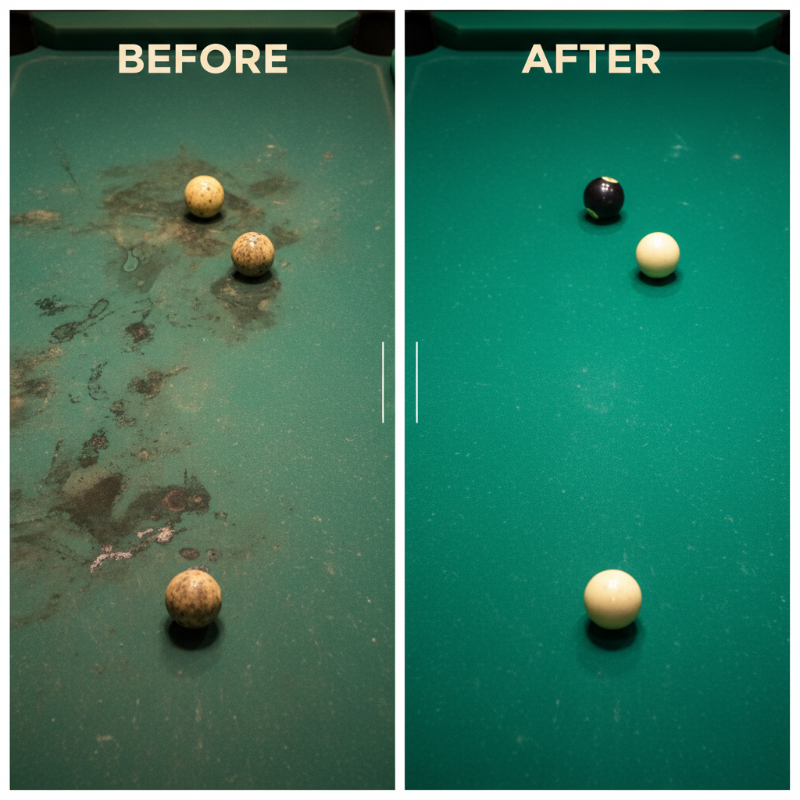 Mousse nettoyante schage rapide pour tapis de billard