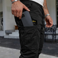 BIS ZU 50% RABATT Cargo Jogger Hose aus Polyester, verstellbare Taille, Taschen
