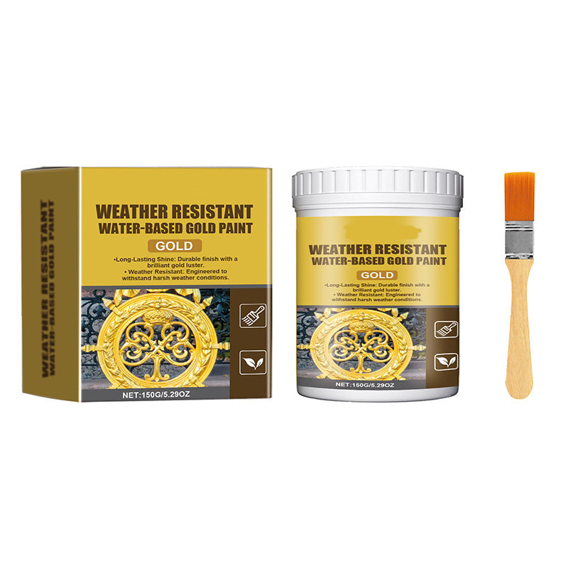 Wetterfeste Goldfarbe auf Wasserbasis