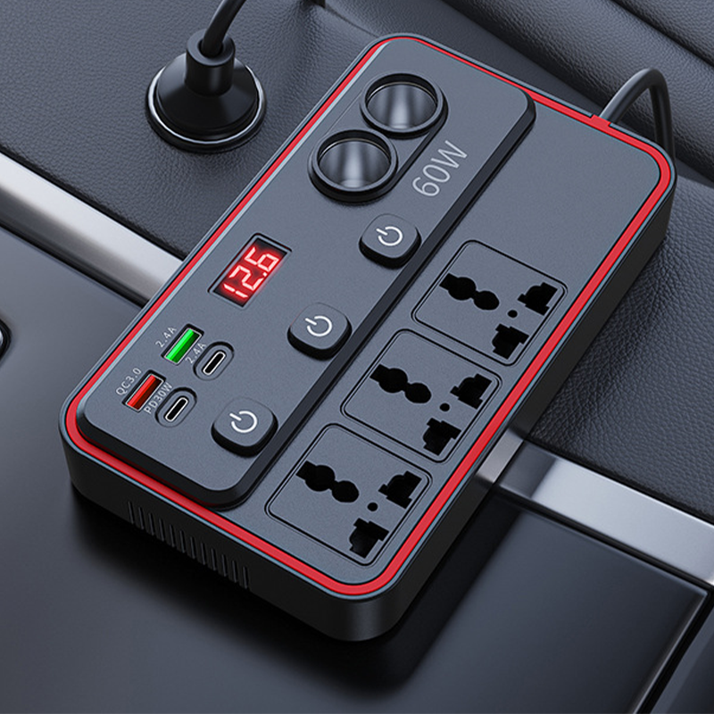 Chargeur Voiture Multifonction | Prises Secteur + Ports USB Charge Rapide