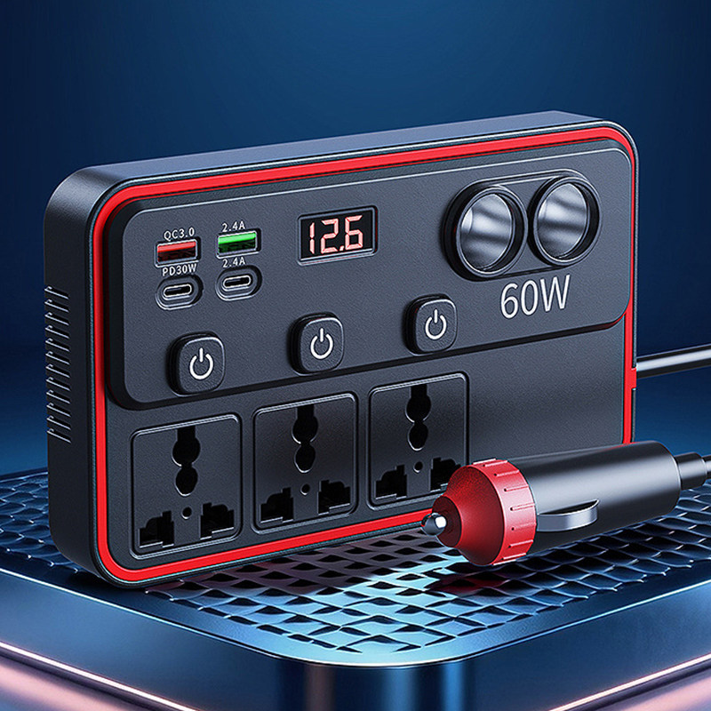 Chargeur Voiture Multifonction | Prises Secteur + Ports USB Charge Rapide