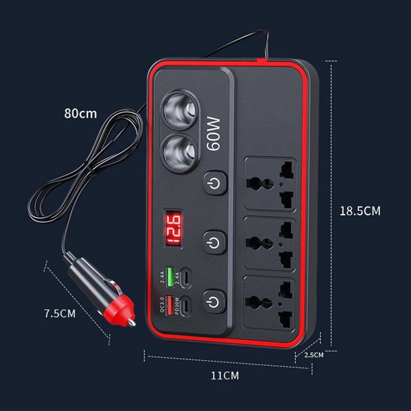 Chargeur Voiture Multifonction | Prises Secteur + Ports USB Charge Rapide