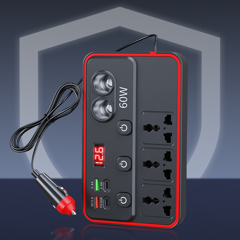 Chargeur Voiture Multifonction | Prises Secteur + Ports USB Charge Rapide