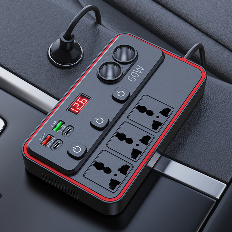 Chargeur Voiture Multifonction | Prises Secteur + Ports USB Charge Rapide