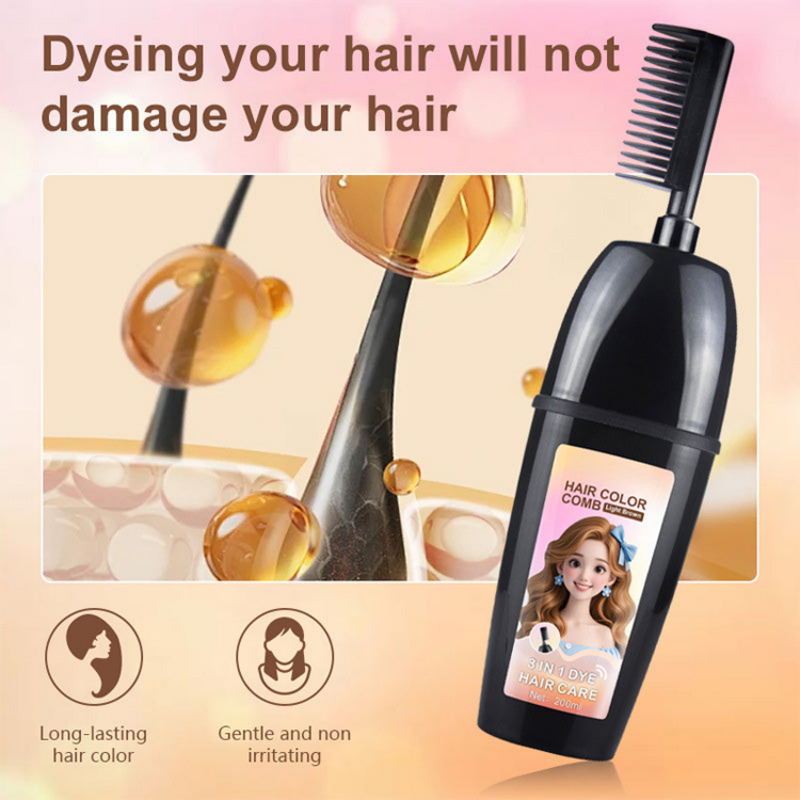 Peigne 3-en-1 pour coloration