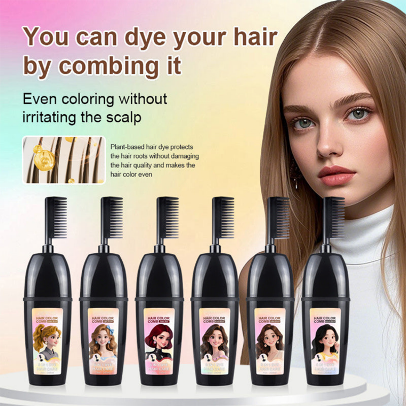 Peigne 3-en-1 pour coloration