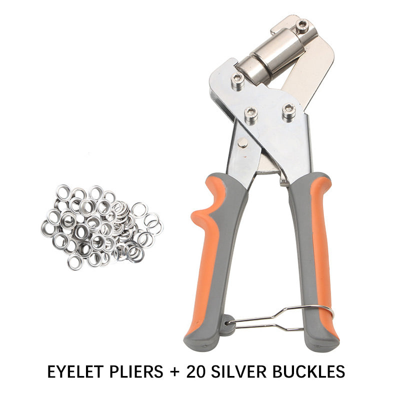 Pinces?illets pour Baches 4 Kits (20 500?illets Inclus), 220 mm, Diam. Perforation 16/10,5 mm, 0,6 kg
