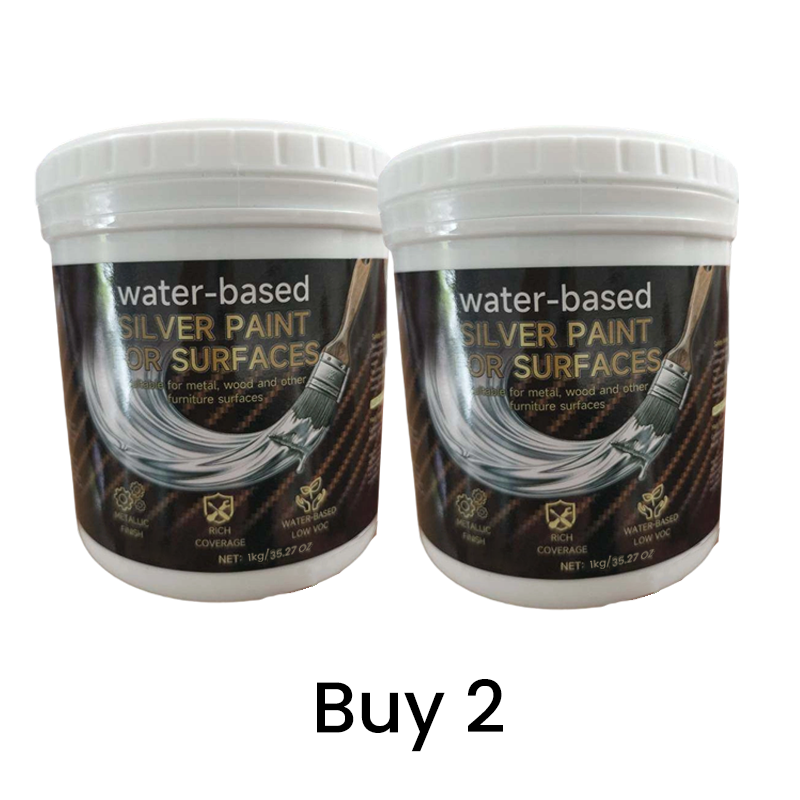 Peinture argente base d'eau pour mtal et bois