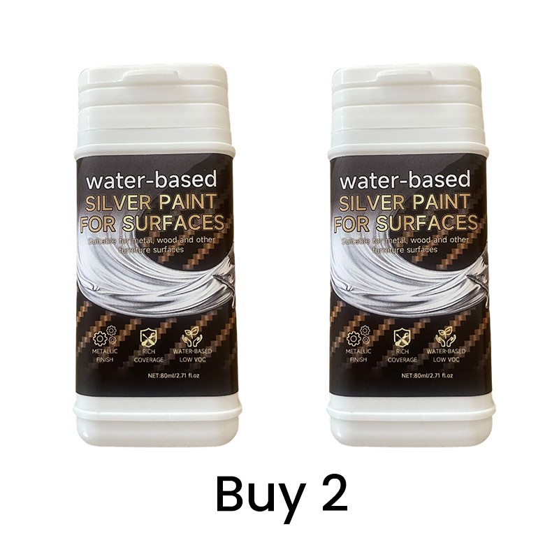 Peinture argente base d'eau pour mtal et bois