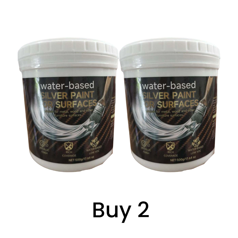Peinture argente base d'eau pour mtal et bois