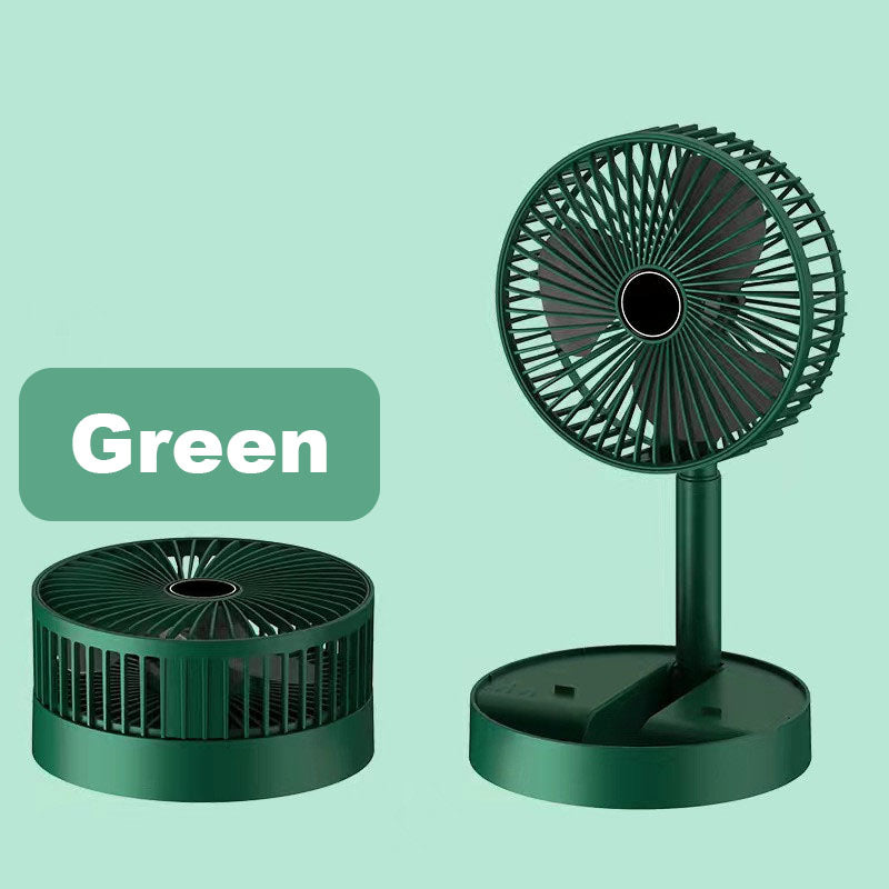Ventilateur Tlescopique Pliable Rechargeable USB Silencieux, 180 Rotatif, 4 Vitesses, Portable