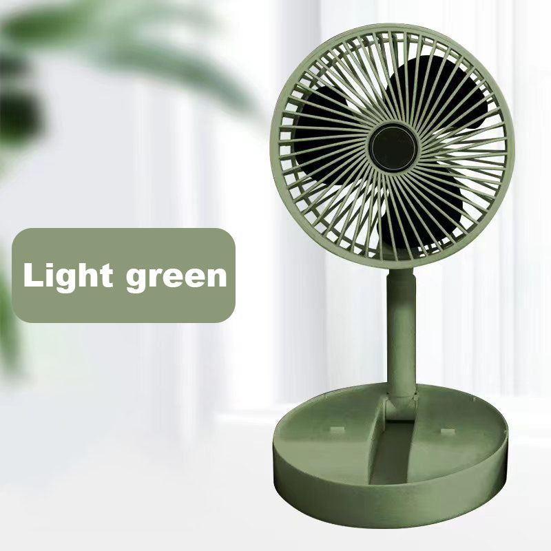 Ventilateur Tlescopique Pliable Rechargeable USB Silencieux, 180 Rotatif, 4 Vitesses, Portable