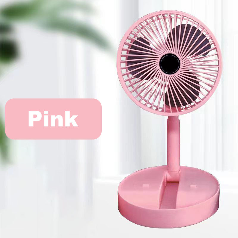 Ventilateur Tlescopique Pliable Rechargeable USB Silencieux, 180 Rotatif, 4 Vitesses, Portable