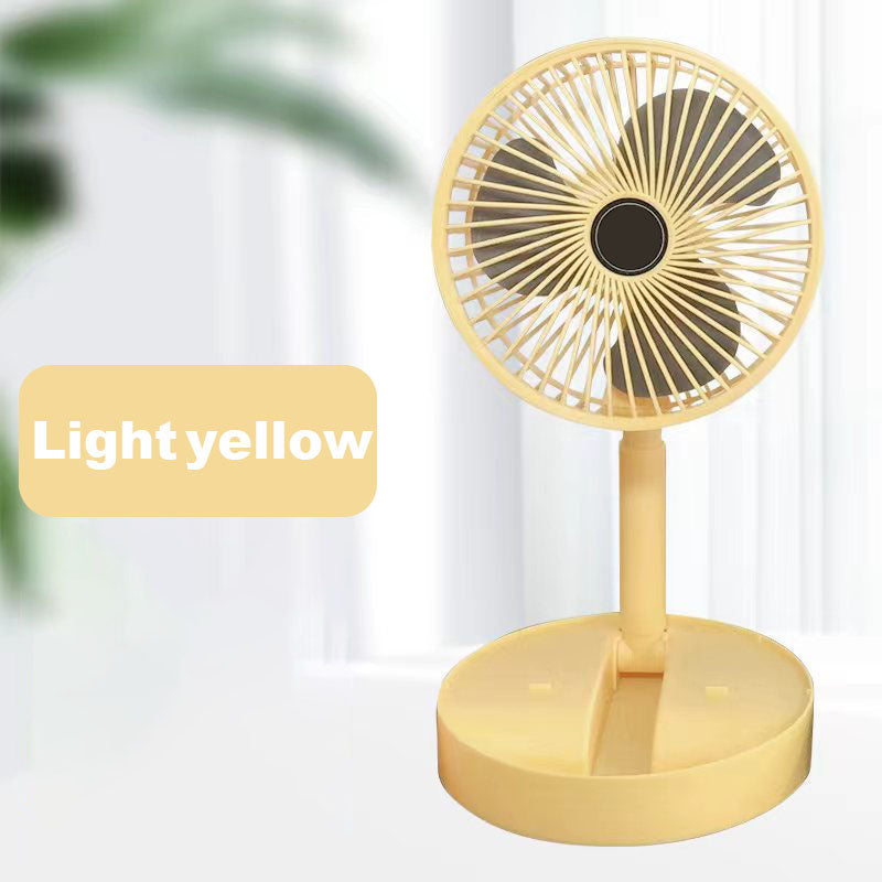 Ventilateur Tlescopique Pliable Rechargeable USB Silencieux, 180 Rotatif, 4 Vitesses, Portable