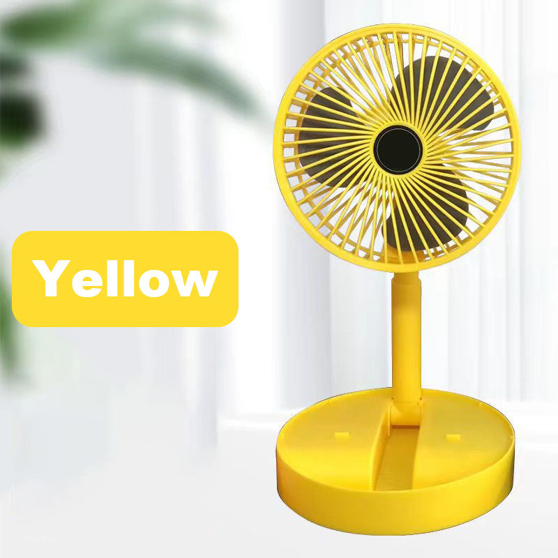 Ventilateur Tlescopique Pliable Rechargeable USB Silencieux, 180 Rotatif, 4 Vitesses, Portable