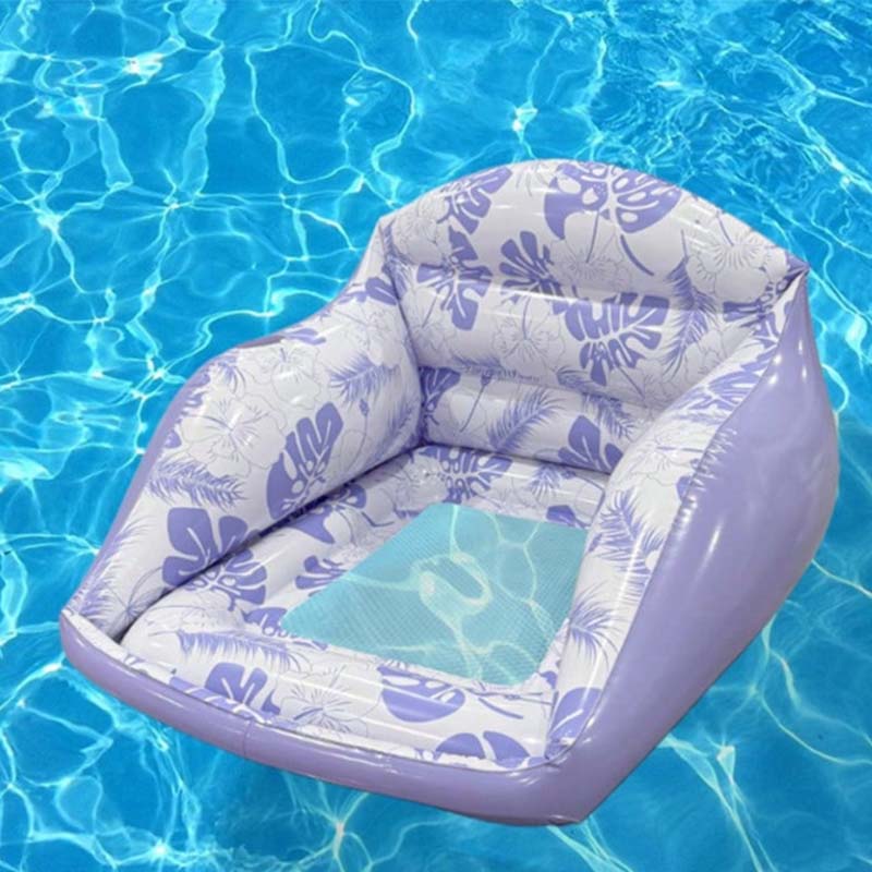 Schwimmender Pool-Sitz U-förmiges ergonomisches Stuhldesign, Netzsitz, aufblasbar, 2 Farben, langlebig und tragbar