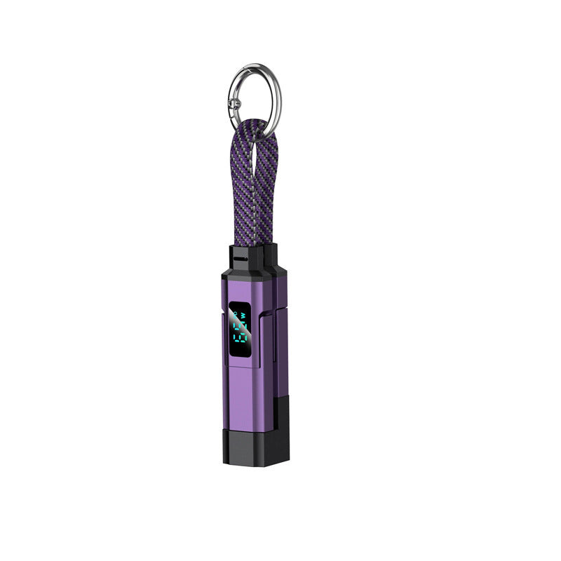 Offre spciale: Achetez 2, recevez 1 GRATUIT Cable de charge 4 en 1 avec affichage numrique et anneau porte-cls charge rapide, rsistant aux n?uds et compact