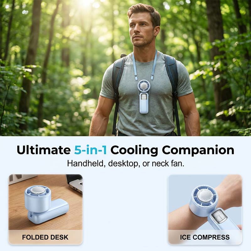 D't -57 % (tait 69.99 maintenant 29.99 Ventilateur portable pliable avec cran LED