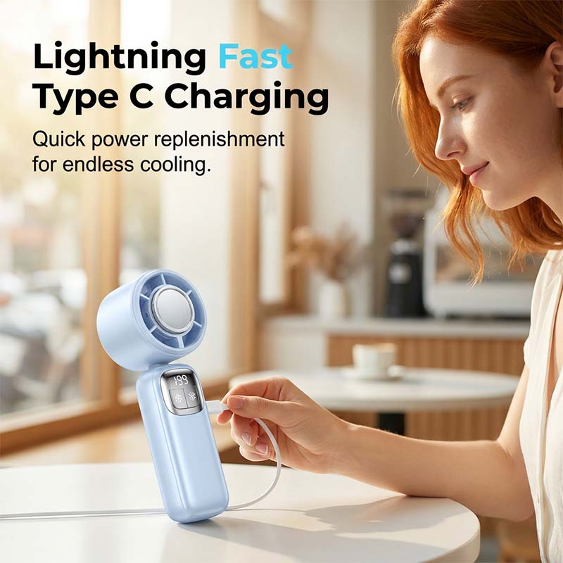 D't -57 % (tait 69.99 maintenant 29.99 Ventilateur portable pliable avec cran LED