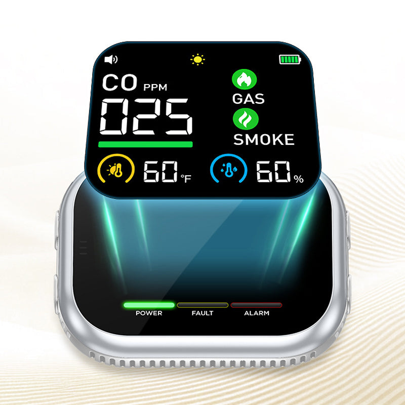 Dtecteur multigaz portable avec cran LCD et batterie de secours