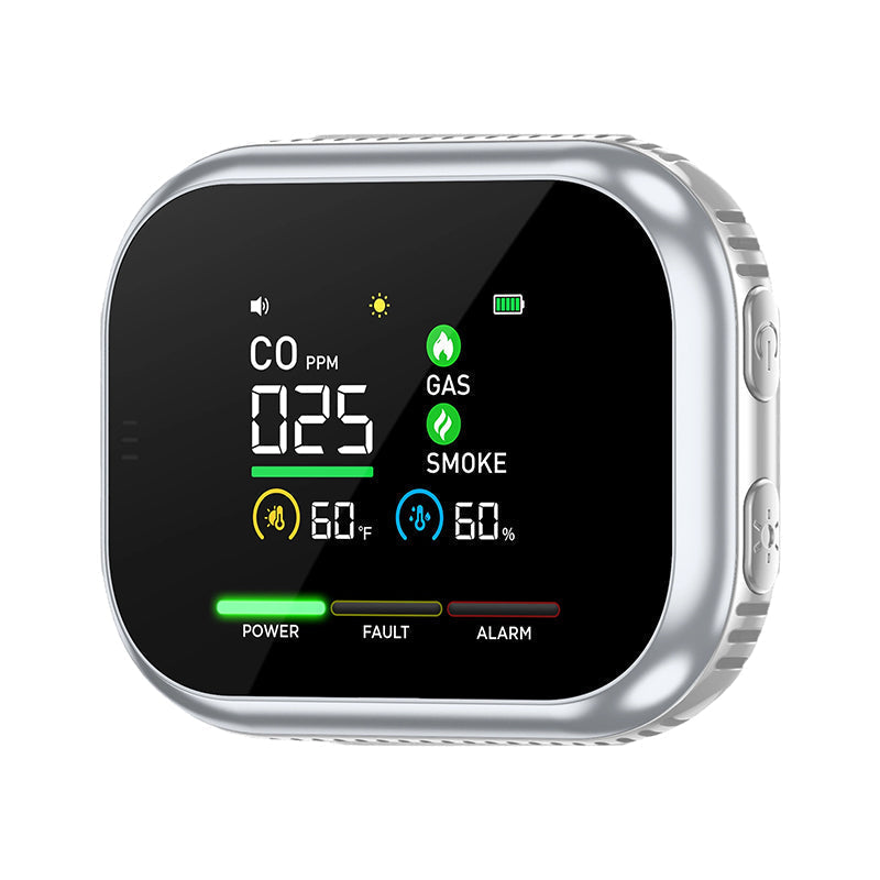 Dtecteur multigaz portable avec cran LCD et batterie de secours