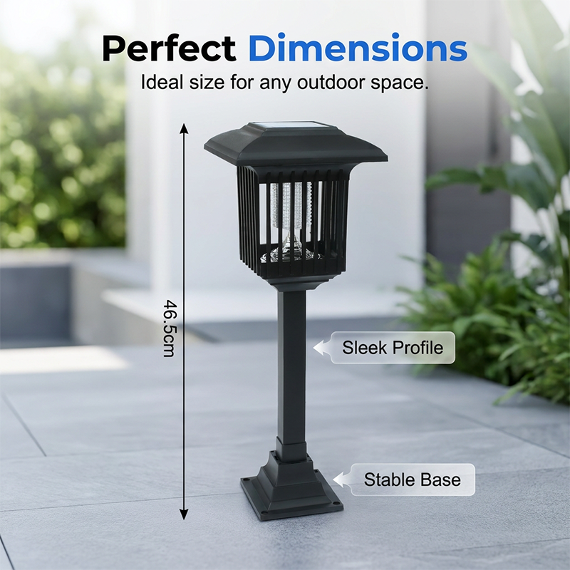 Appareil Anti-Moustiques Solaire Extrieur Double clairage (Violet/Blanc), Autonomie, 4 Options, Parfait pour Jardin, Terrasse & Camping