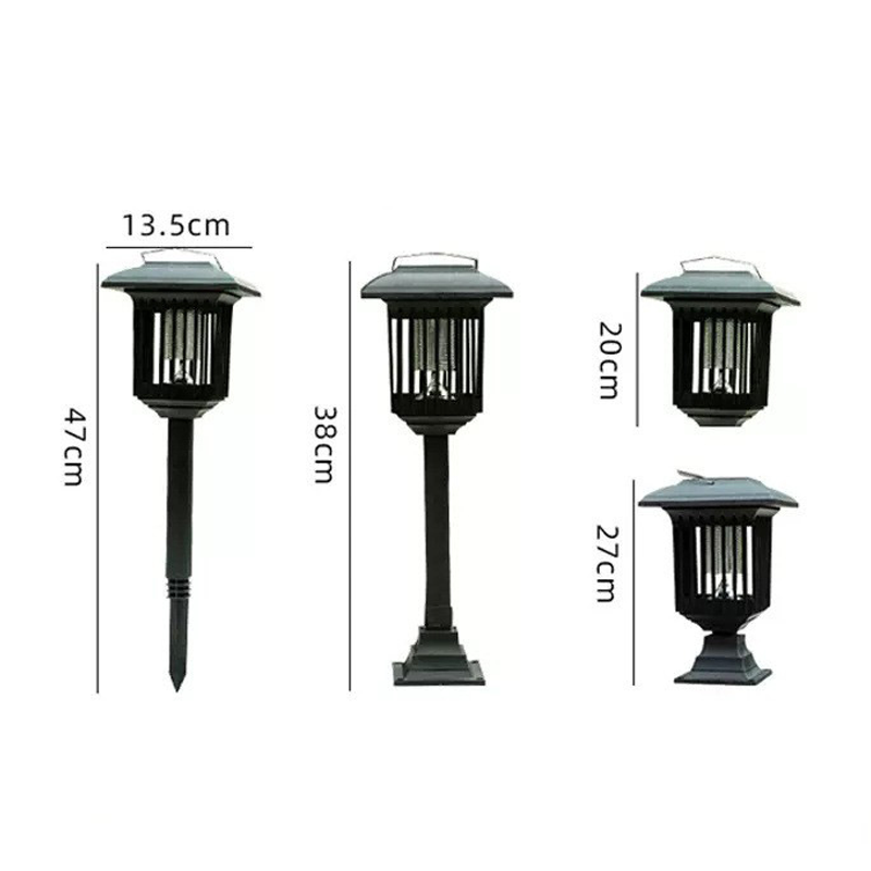 Appareil Anti-Moustiques Solaire Extrieur Double clairage (Violet/Blanc), Autonomie, 4 Options, Parfait pour Jardin, Terrasse & Camping